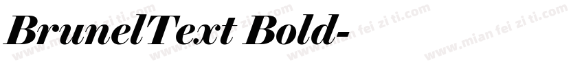 BrunelText Bold字体转换